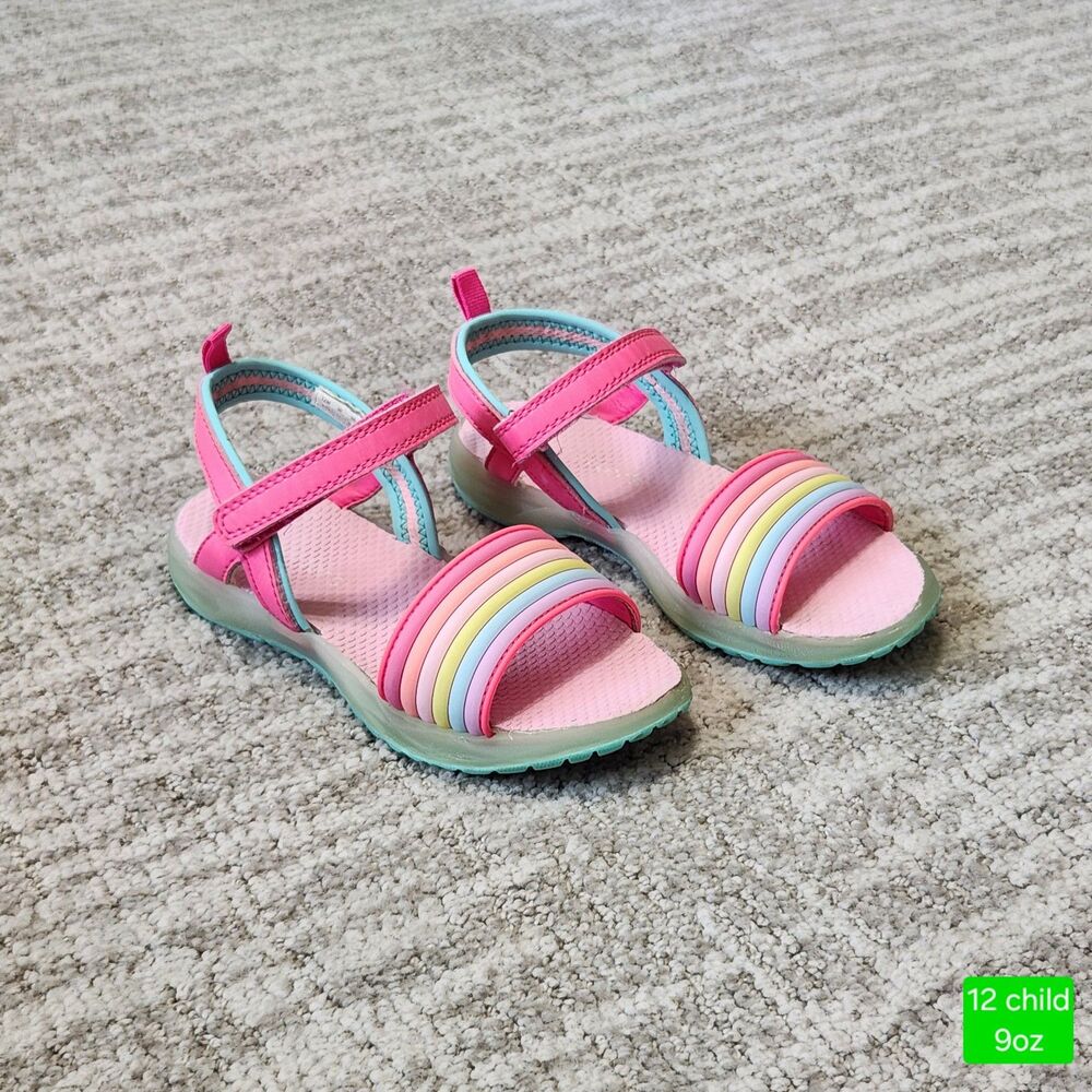 Carter's girl's light-up rainbow sandals size 12